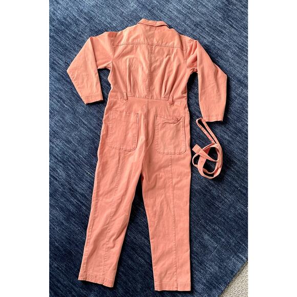 Alex Mill Persimmon Orange Pink Utility Jumpsuit - Women's Medium250 - Picture 3 of 6